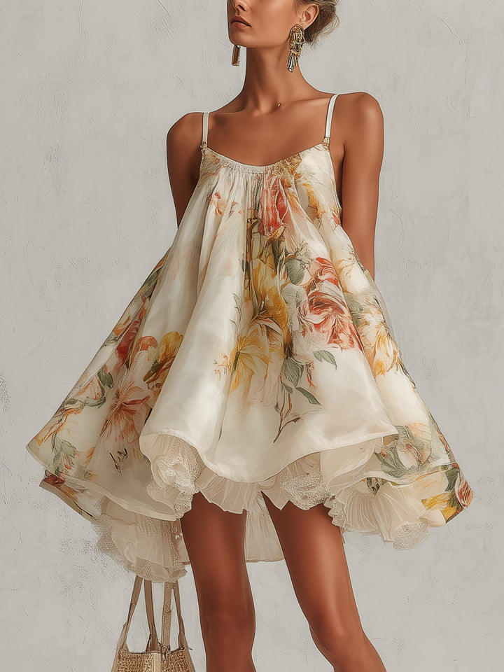 Maeve Lace-Trim Mini Dress