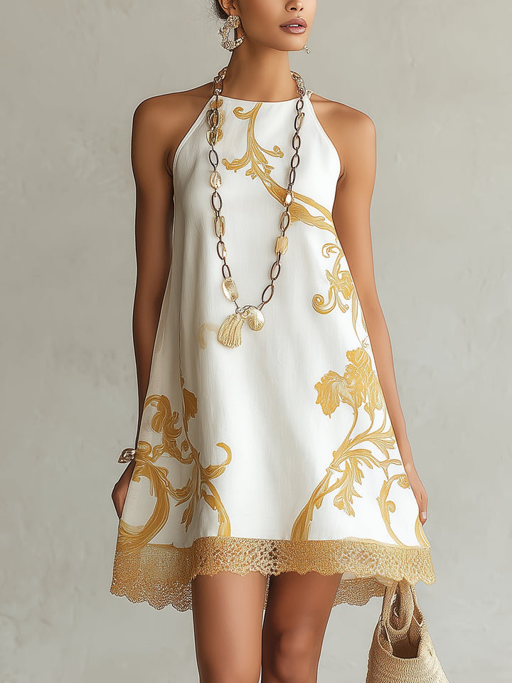 Maeve Lace-Trim Mini Dress