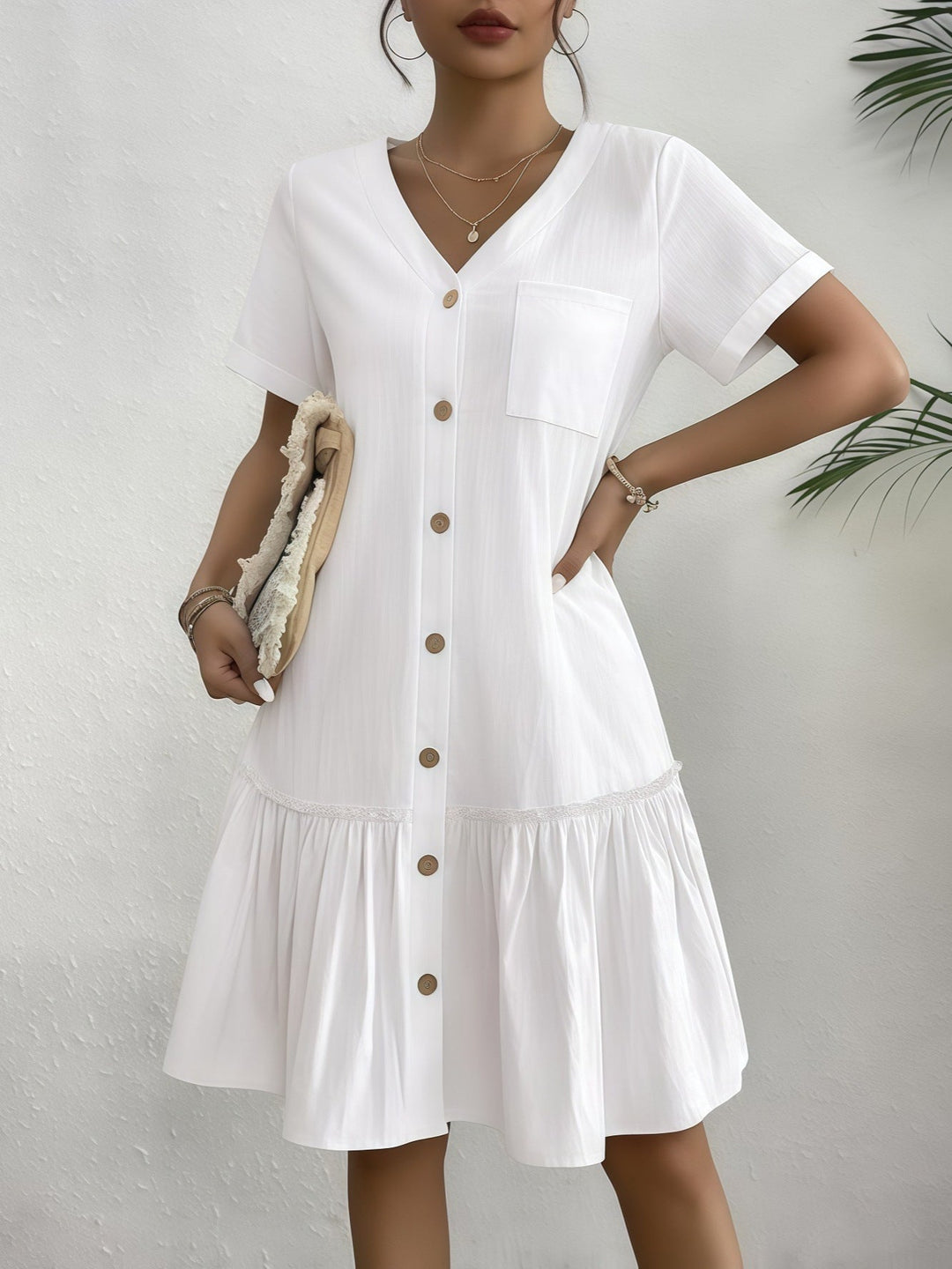 Tessa Relaxed Button-Front Dress