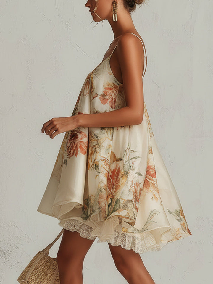 Maeve Lace-Trim Mini Dress