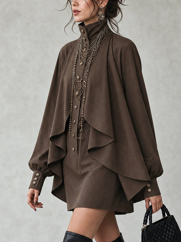 Esme Cape-Back Mini Dress