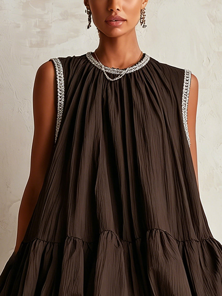 Mara Bubble-Hem Mini Dress
