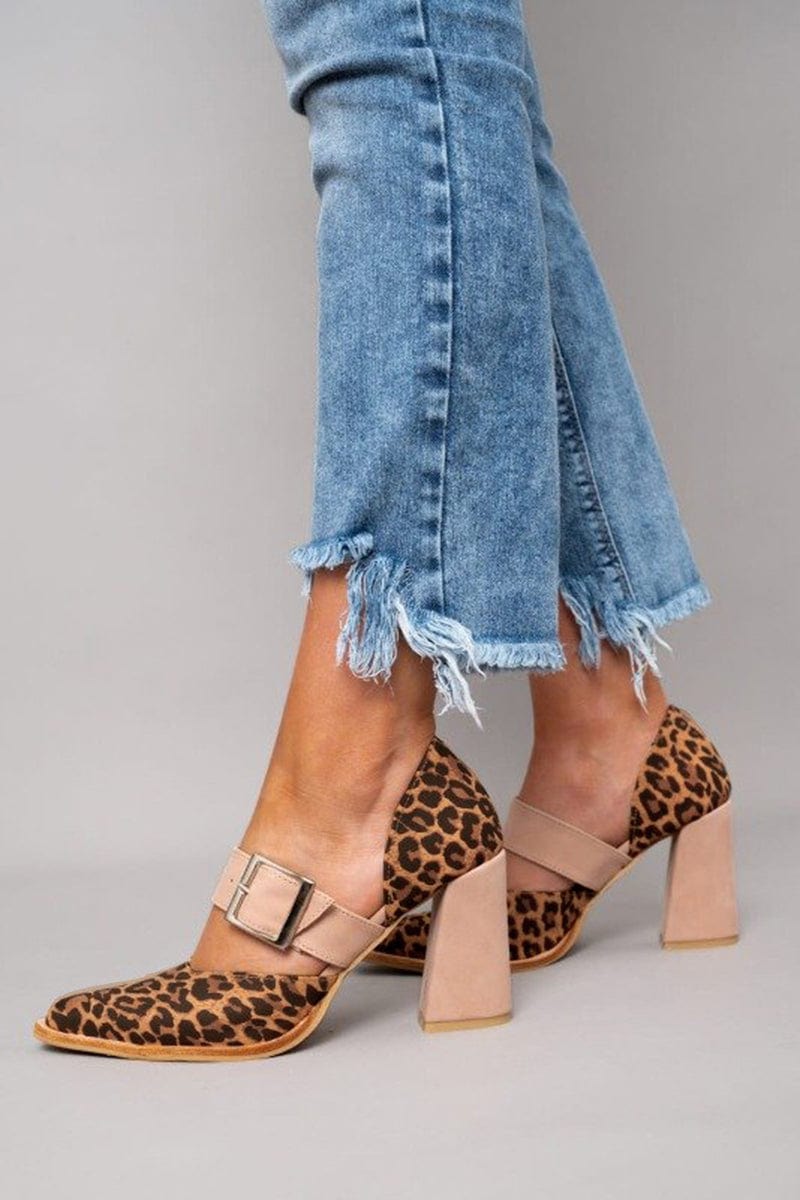 Celia Animal Print Block Heels