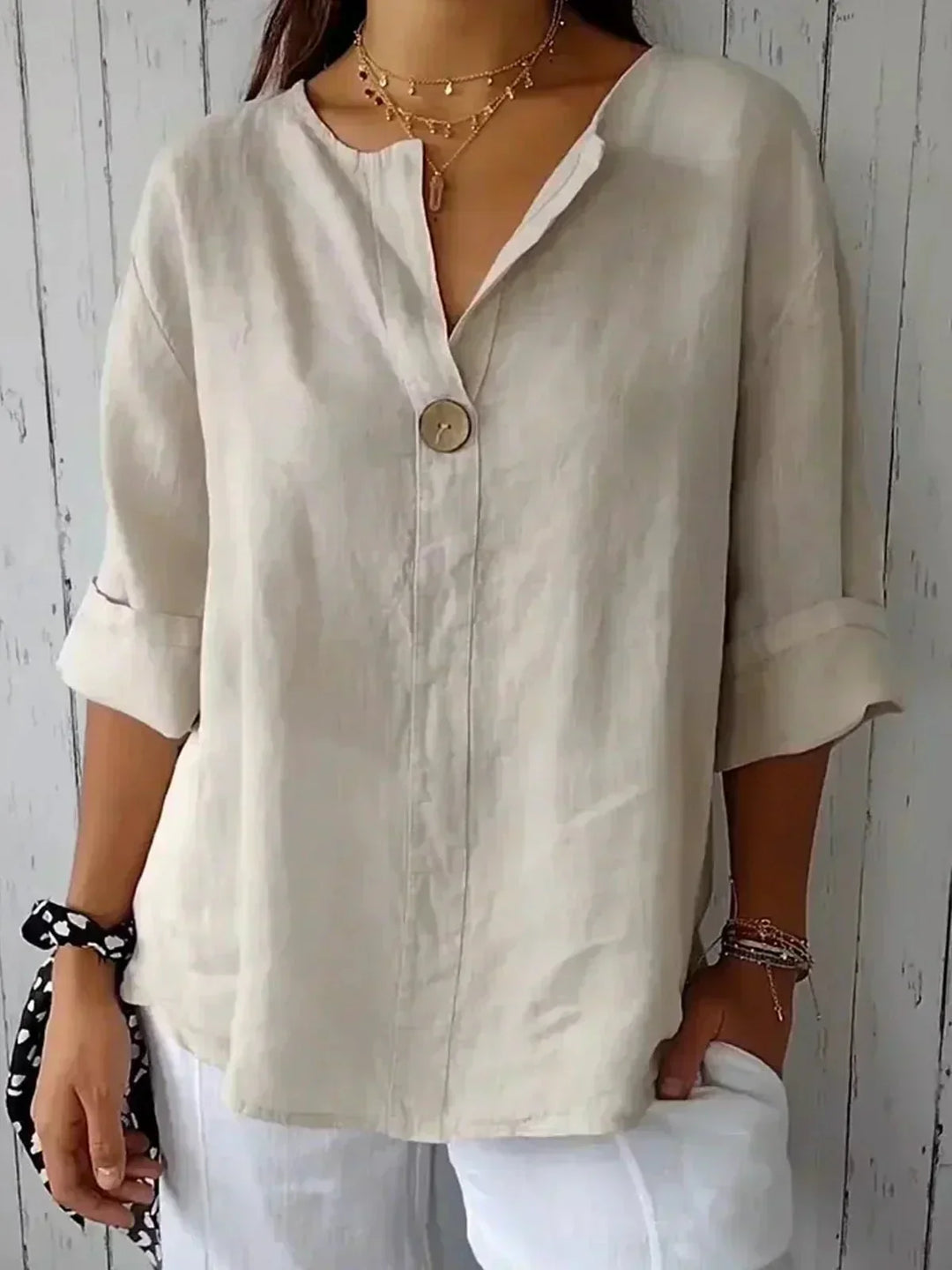 Elise | Relaxed V-Neck Top
