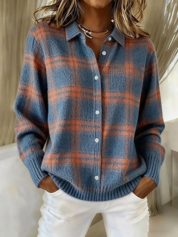 Mira Checked Knit Cardigan