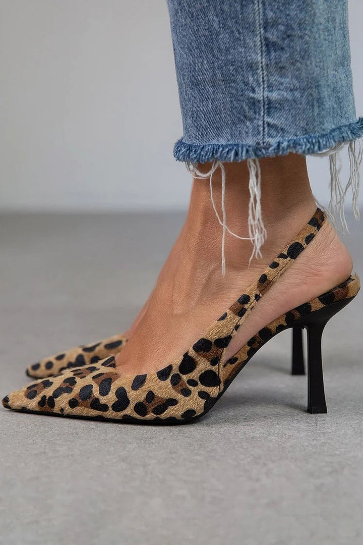 Serena D'Orsay Leopard Heels
