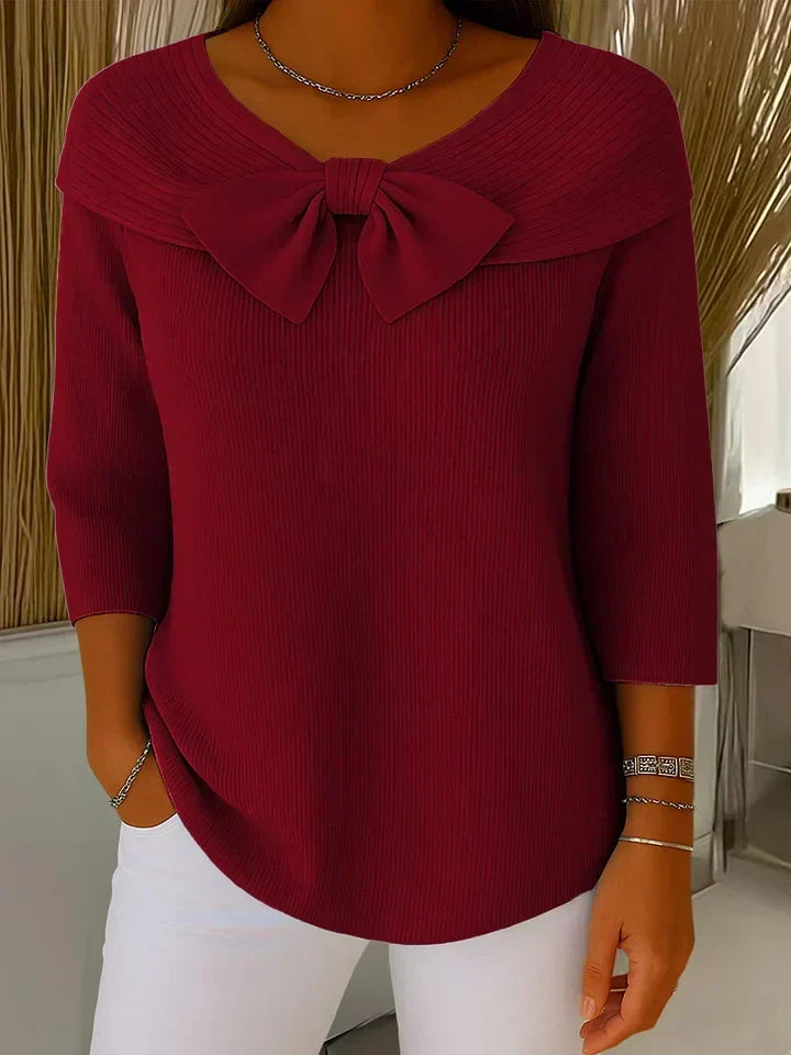 Mira Bow Crewneck Sweater