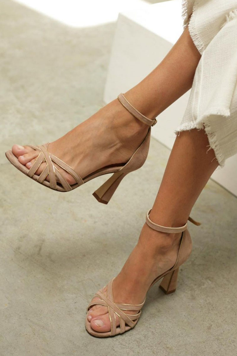 Celia Pointed Patchwork Heels