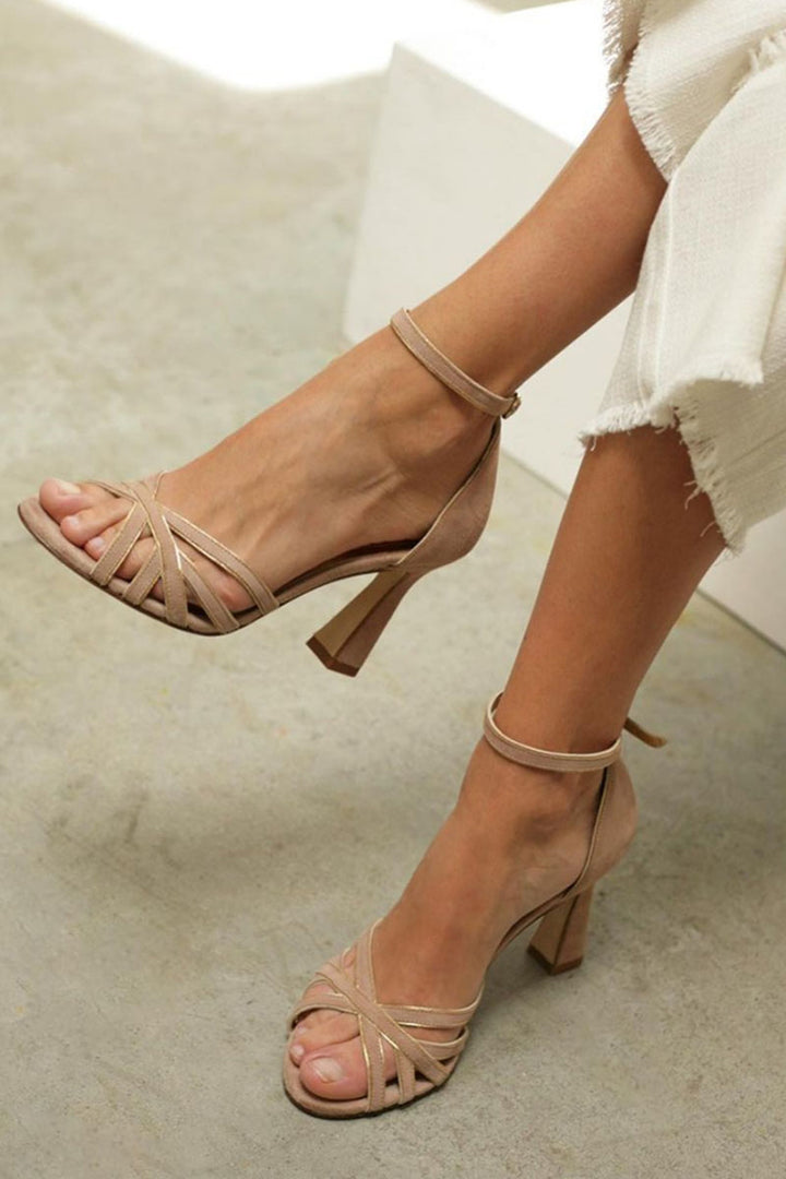 Celia Pointed Patchwork Heels