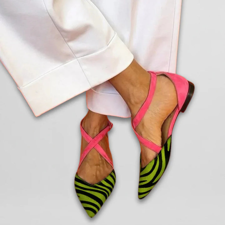 Amelie Ankle-Strap Ballet Flats