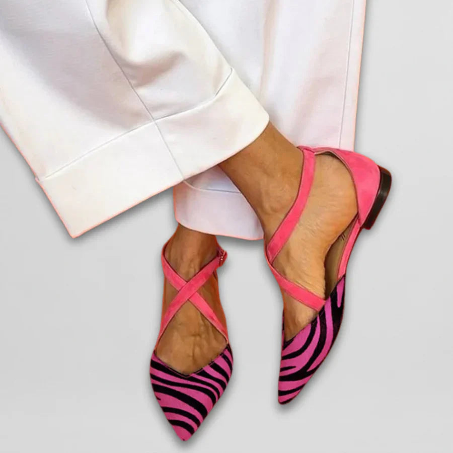 Amelie Ankle-Strap Ballet Flats
