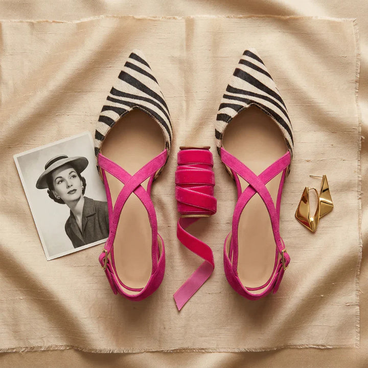 Amelie Ankle-Strap Ballet Flats