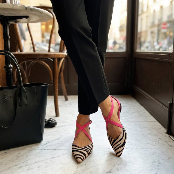 Amelie Ankle-Strap Ballet Flats