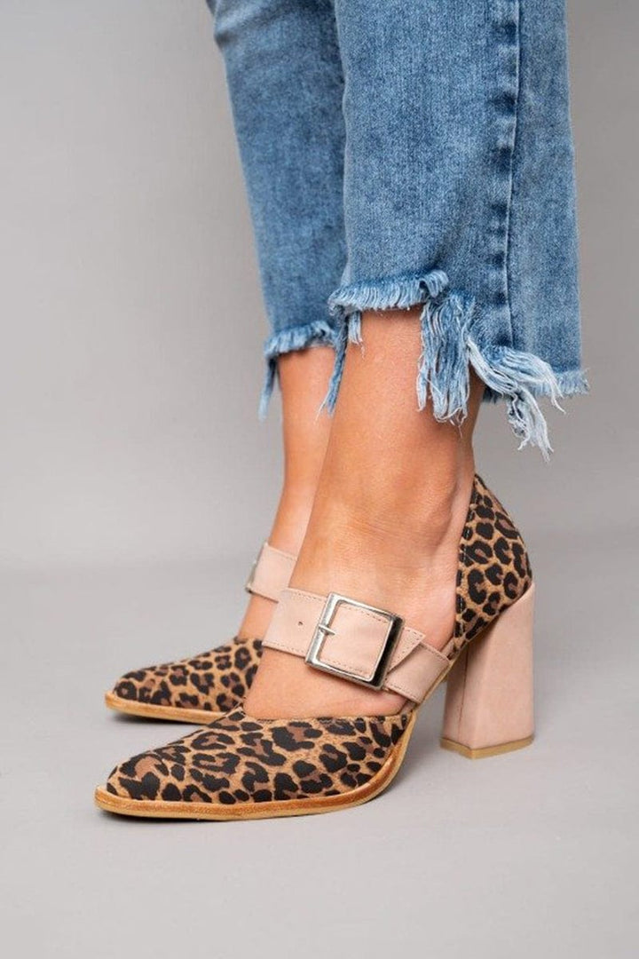 Celia Animal Print Block Heels