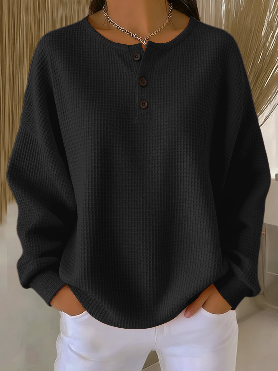 Ellis Waffle Henley Top