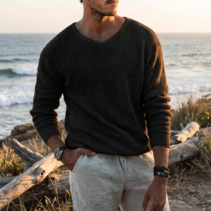 Aaron | Men's V-Neck Casual Sweater