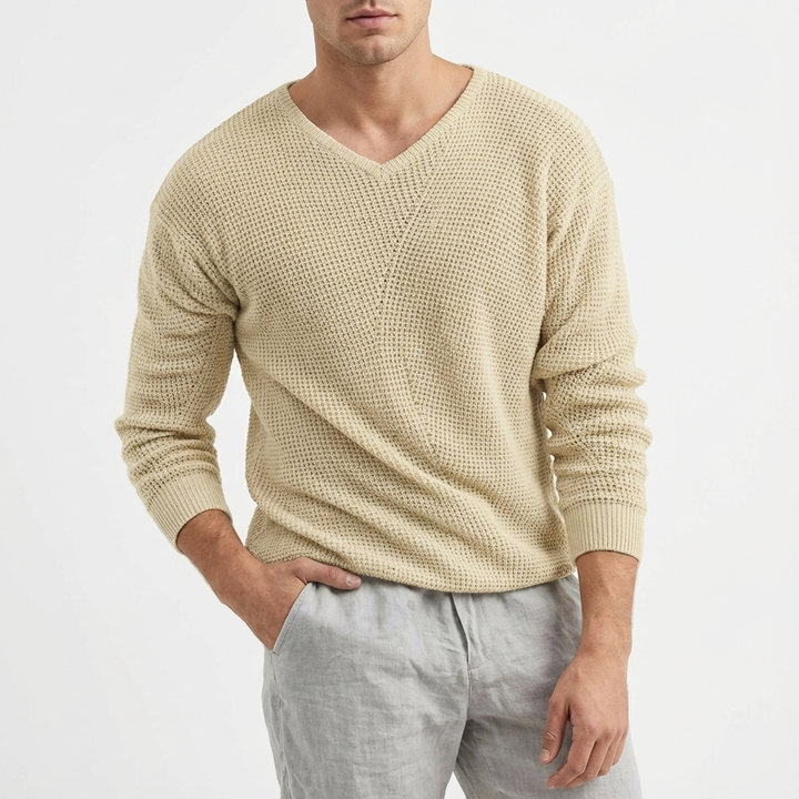 Aaron | Men's V-Neck Casual Sweater