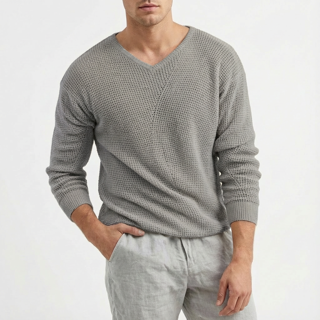 Aaron | Men's V-Neck Casual Sweater