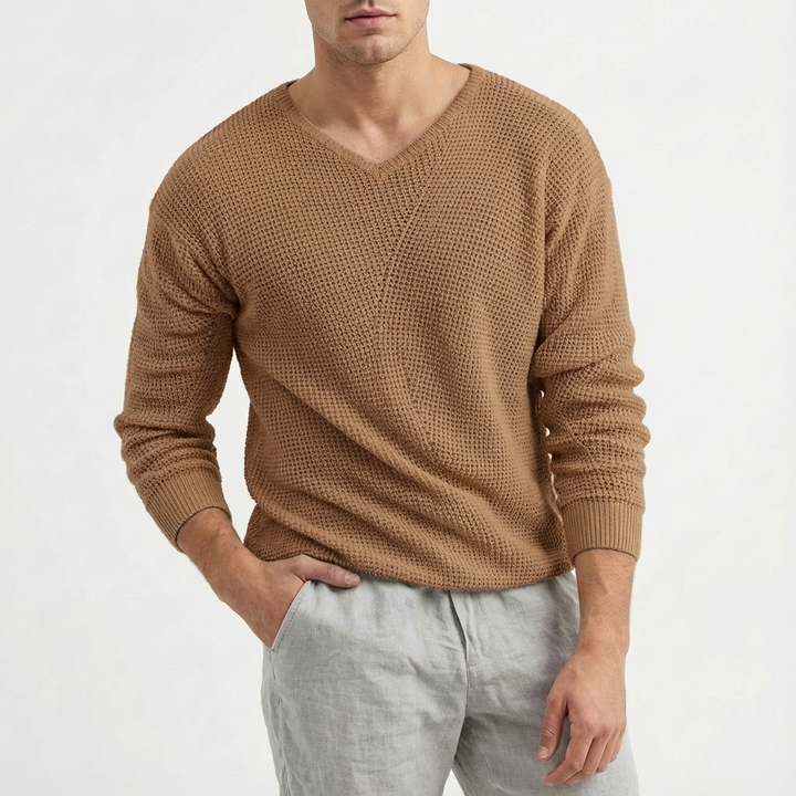 Aaron | Men's V-Neck Casual Sweater