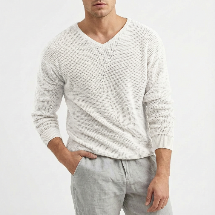 Aaron | Men's V-Neck Casual Sweater