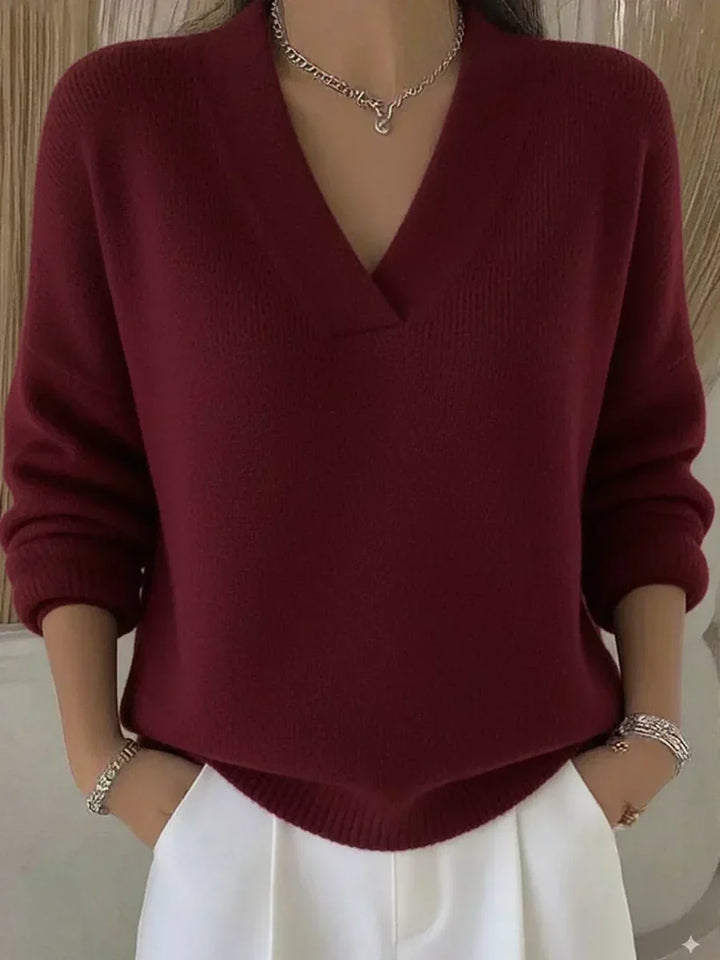 Quinn Slouchy V-Neck Pullover