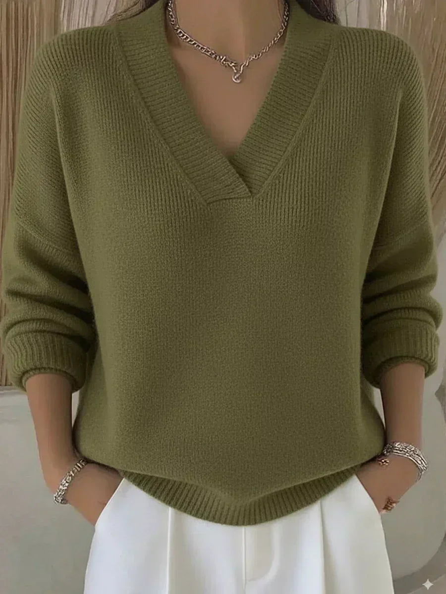 Quinn Slouchy V-Neck Pullover