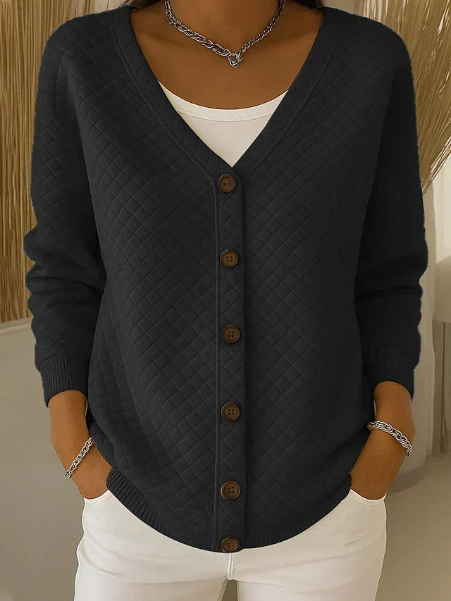 Esme Quilted Button Cardigan