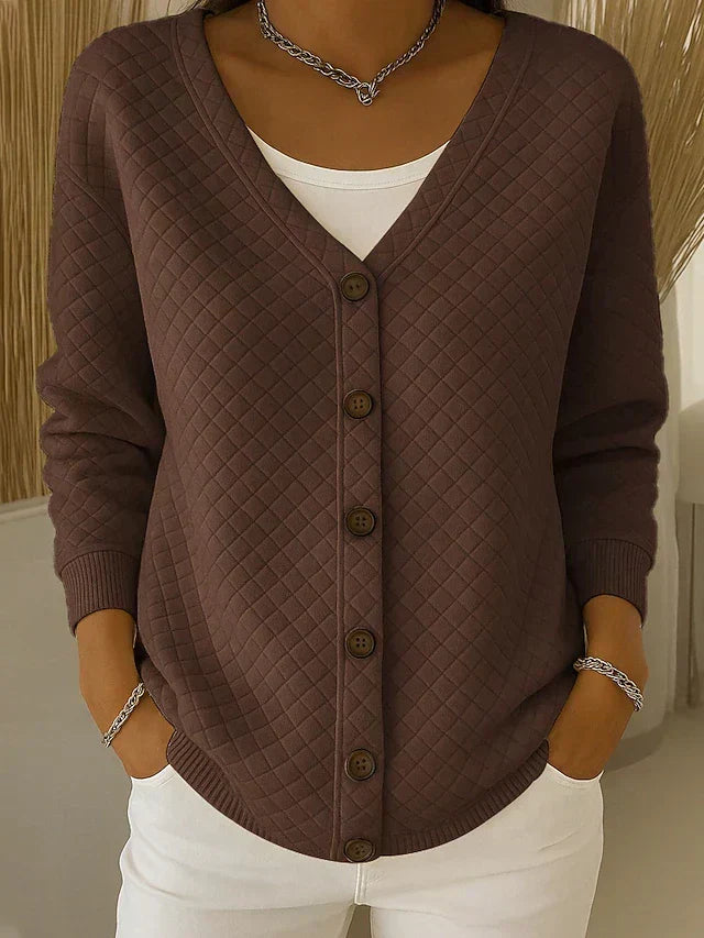 Esme Quilted Button Cardigan