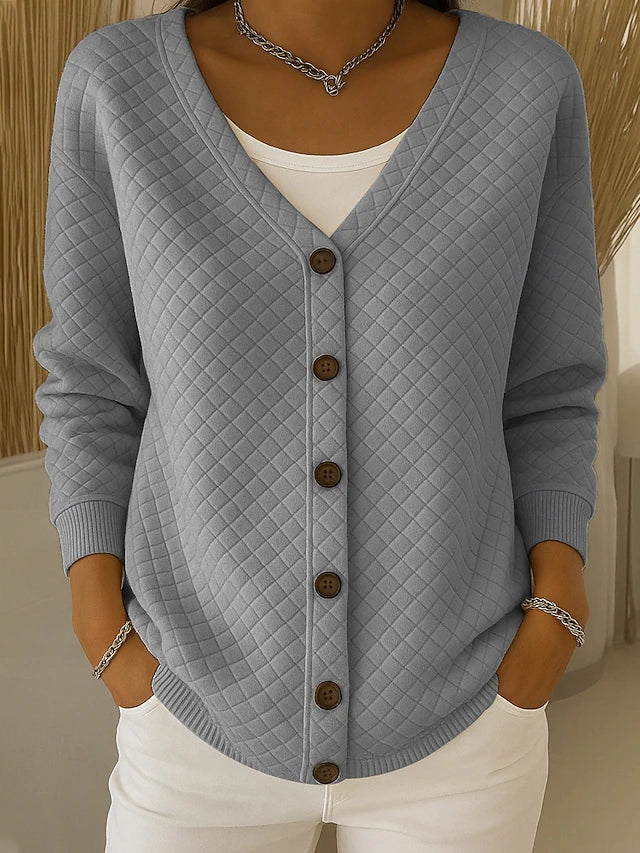 Esme Quilted Button Cardigan