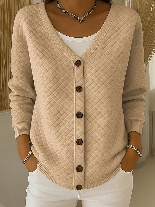 Esme Quilted Button Cardigan