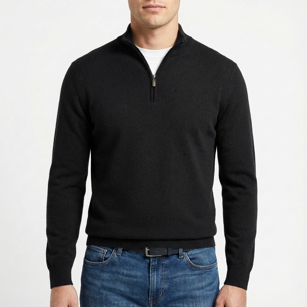 Matthew | Men's Quarter Zip Pullover Sweater