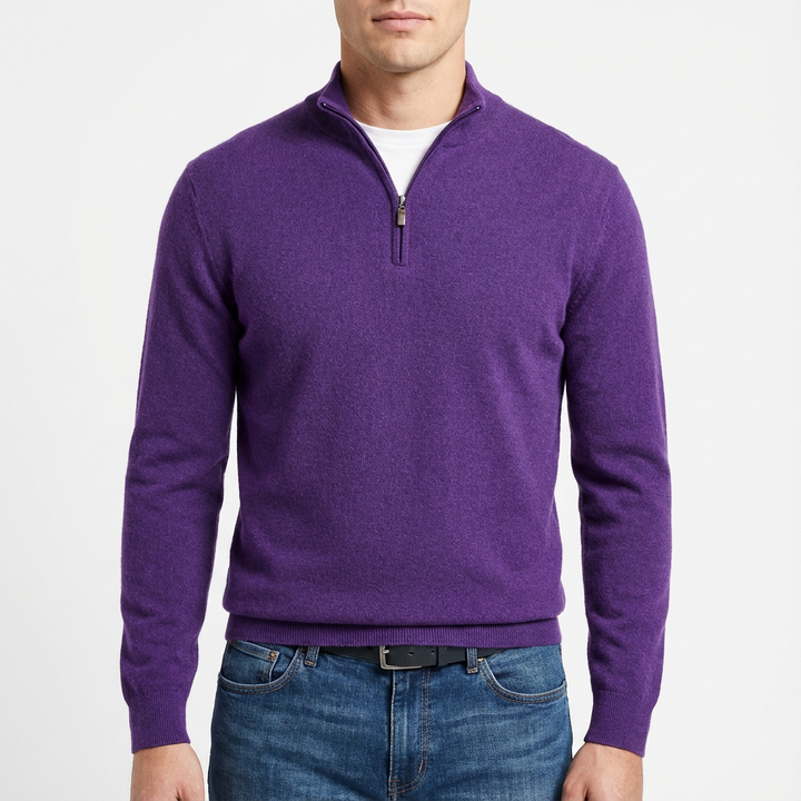 Matthew | Men's Quarter Zip Pullover Sweater
