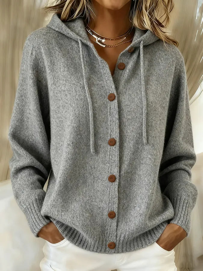 Rowan Button Hooded Cardigan