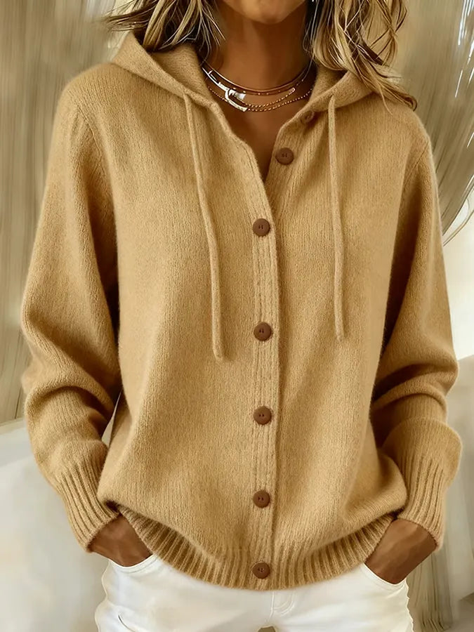 Rowan Button Hooded Cardigan