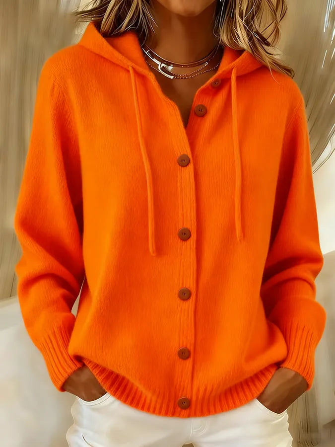 Rowan Button Hooded Cardigan
