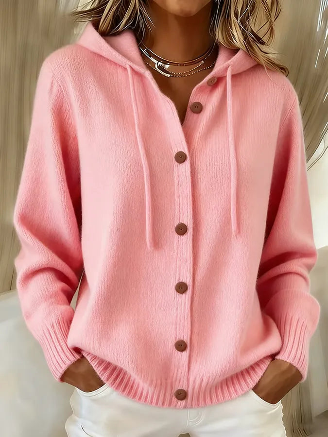 Rowan Button Hooded Cardigan