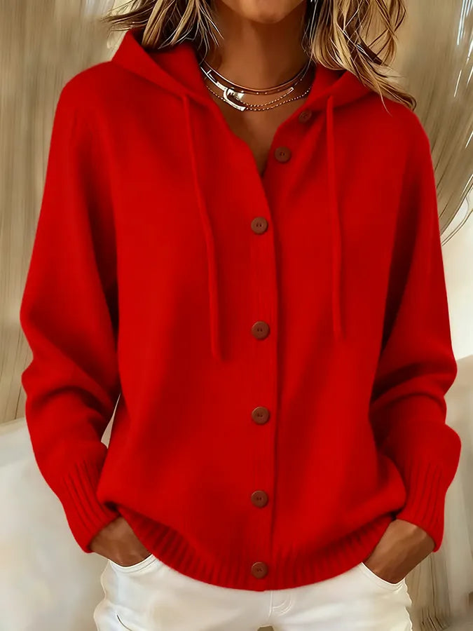Rowan Button Hooded Cardigan