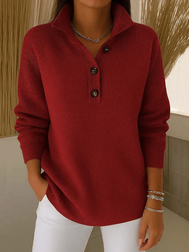 Noa Collared V-Neck Sweater