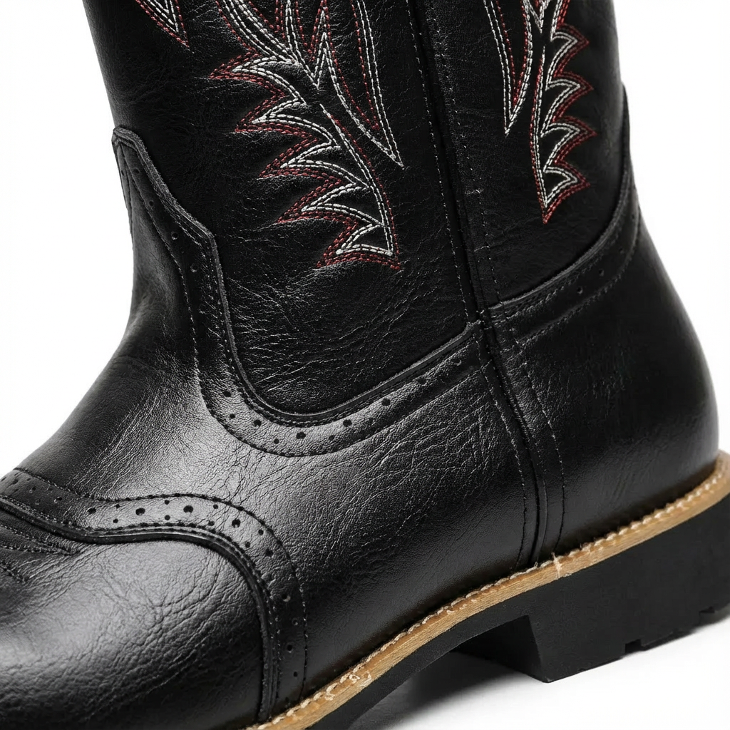 Robbie | Men's Embroidered Mid-Calf Cowboy Boots
