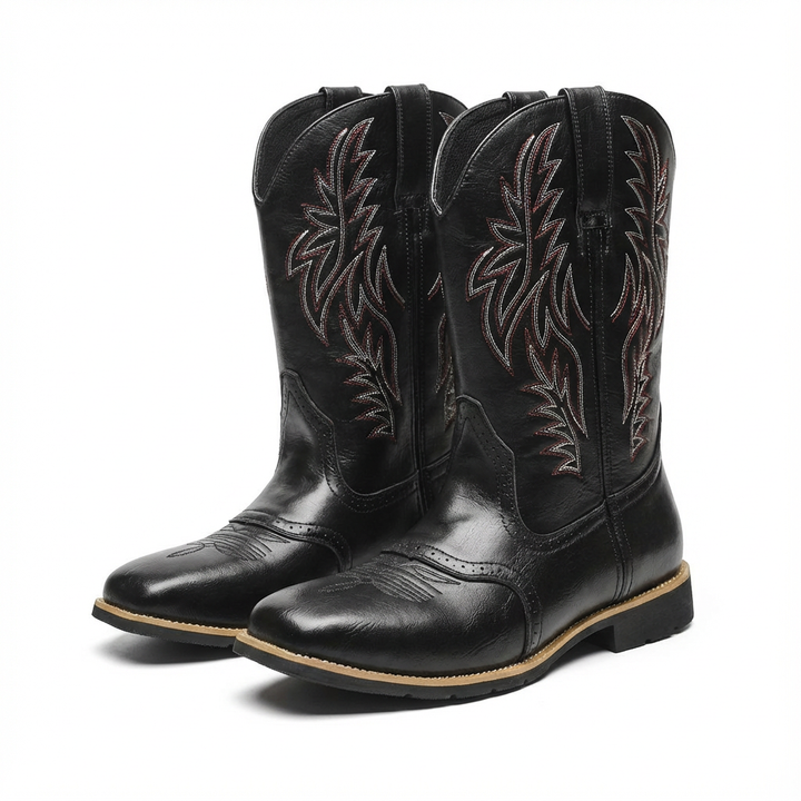 Robbie | Men's Embroidered Mid-Calf Cowboy Boots