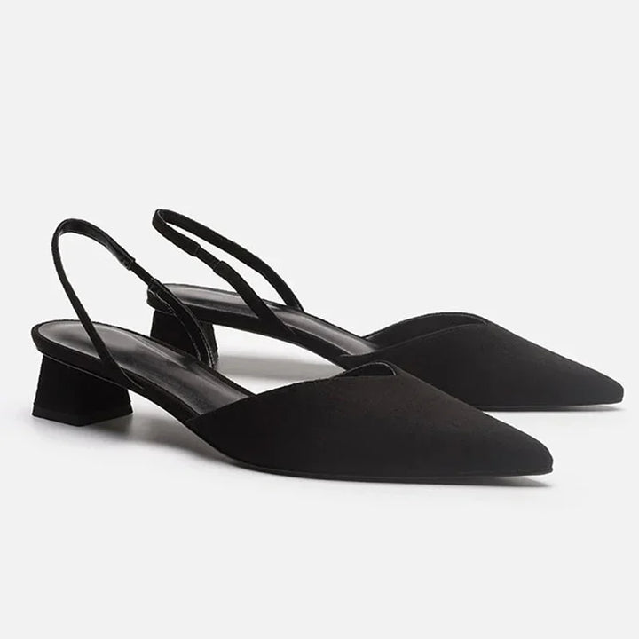 Amelie Low-Heel Slingback Shoes