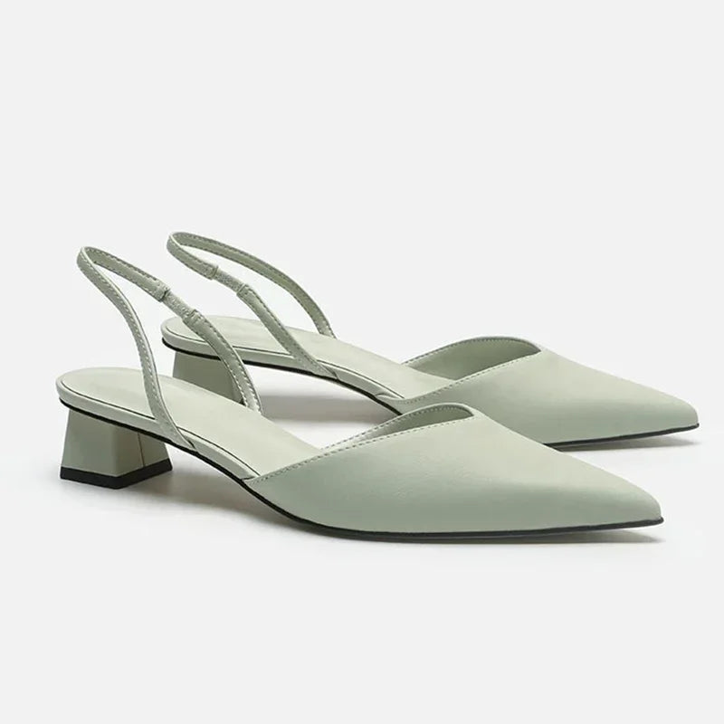 Amelie Low-Heel Slingback Shoes