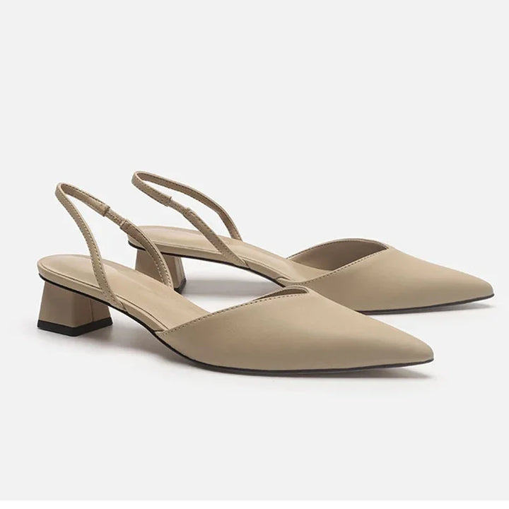 Amelie Low-Heel Slingback Shoes