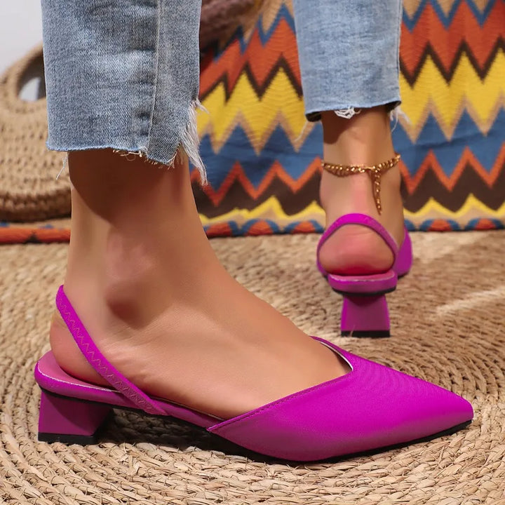 Amara Block-Heel Slingbacks