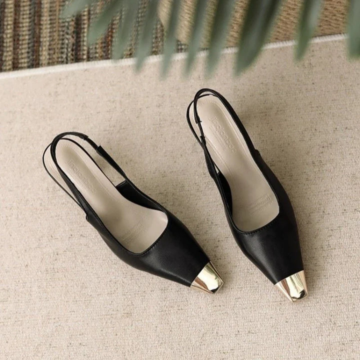 Calista Pointed Toe Slingback Heels
