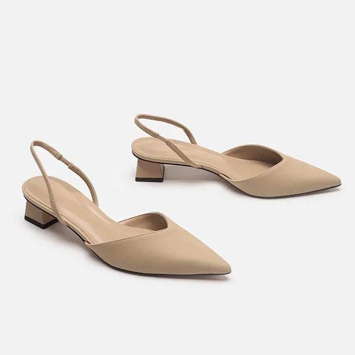 Amelie Low-Heel Slingback Shoes