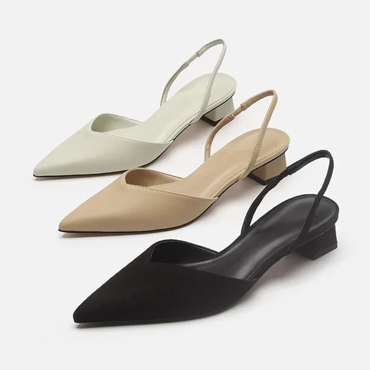 Amelie Low-Heel Slingback Shoes