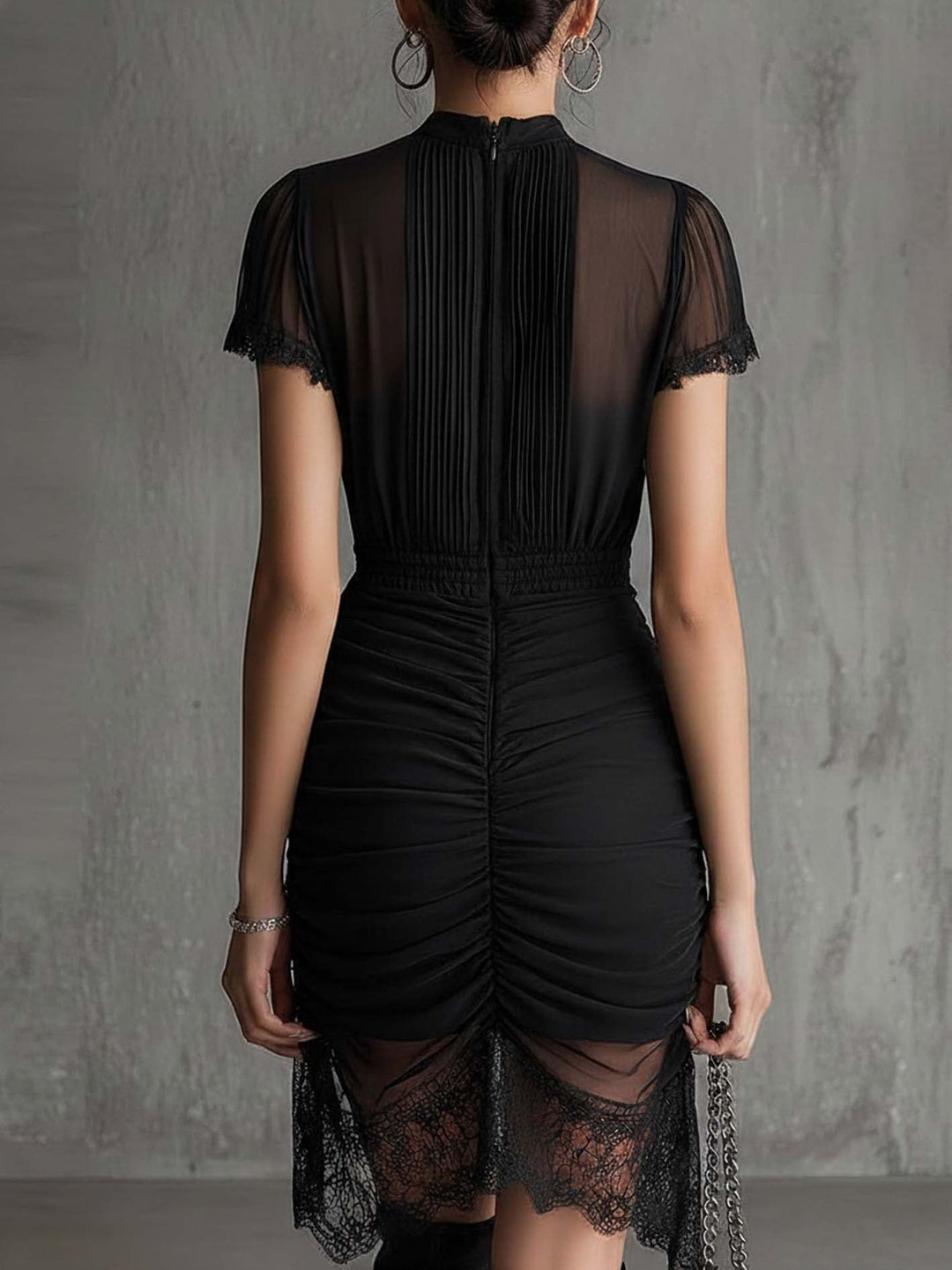 Cleo Lace-Trim Mini Dress