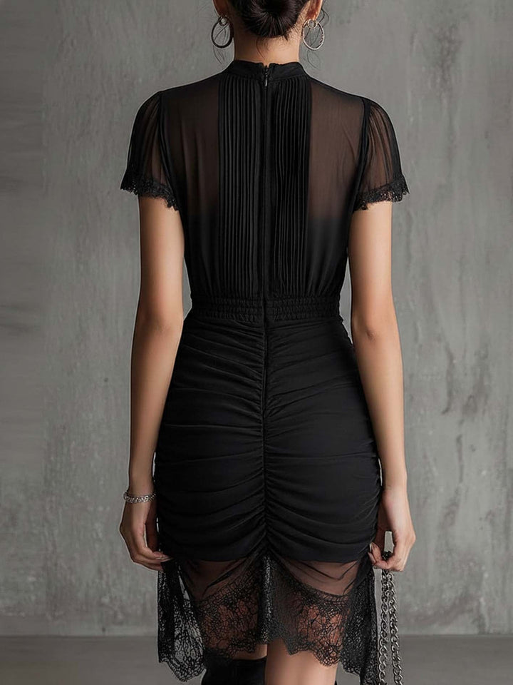 Cleo Lace-Trim Mini Dress