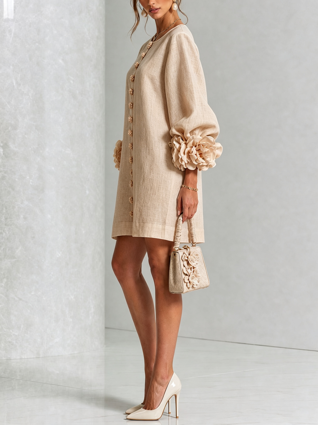 Clara Floral Button-down Mini Dress